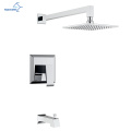 12" Rain Shower Head and Handheld, Shower Faucet Rough-in Mixer Valve and Trim Included, Luxury Rainfall Shower Sets